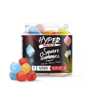 Tropical Hyper Delta-10 Square Gummies | Buy Weed Edibles Online